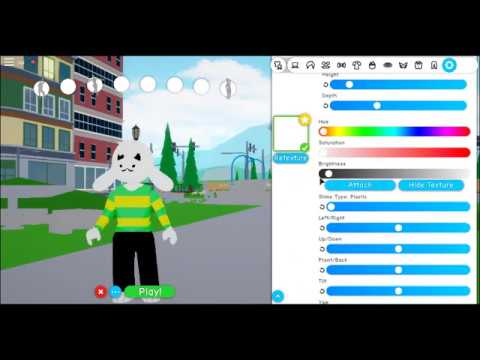 How To Make Asriel Dreemur In Rhs Avatar Editor Part 1 Youtube - storyshift chara pants roblox