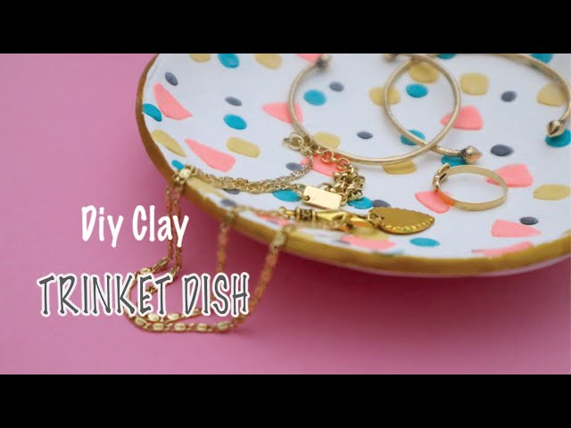 How to paint air dry clay: Make a rainbow trinket dish with us