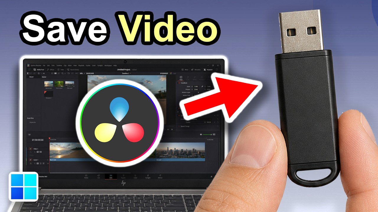 How To Save Video From DaVinci Resolve To USB Drive (Step By Step
