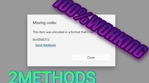 fix the missing codec problem