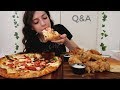 White Pizza, Fried Chicken, & Onion Rings Mukbang