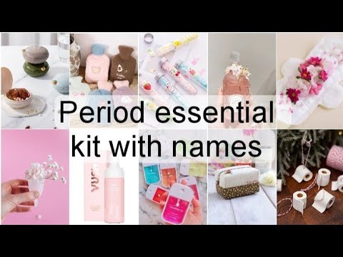 Period essential kit with names, Emergency kit