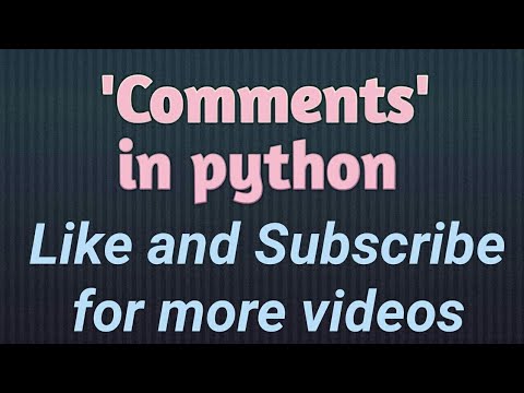 Comments in python | python comments | types of comments in python ...