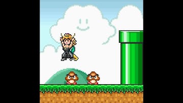 Princess Bowsette playable in Super Mario Bros X. (Princess Peach Bowser w/ Super Crown)