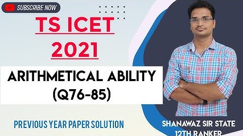 TS ICET 2021 Arithmetical Ability (Q76 - Q85) Previous year paper solutions | Shift-1 | SSC Telugu