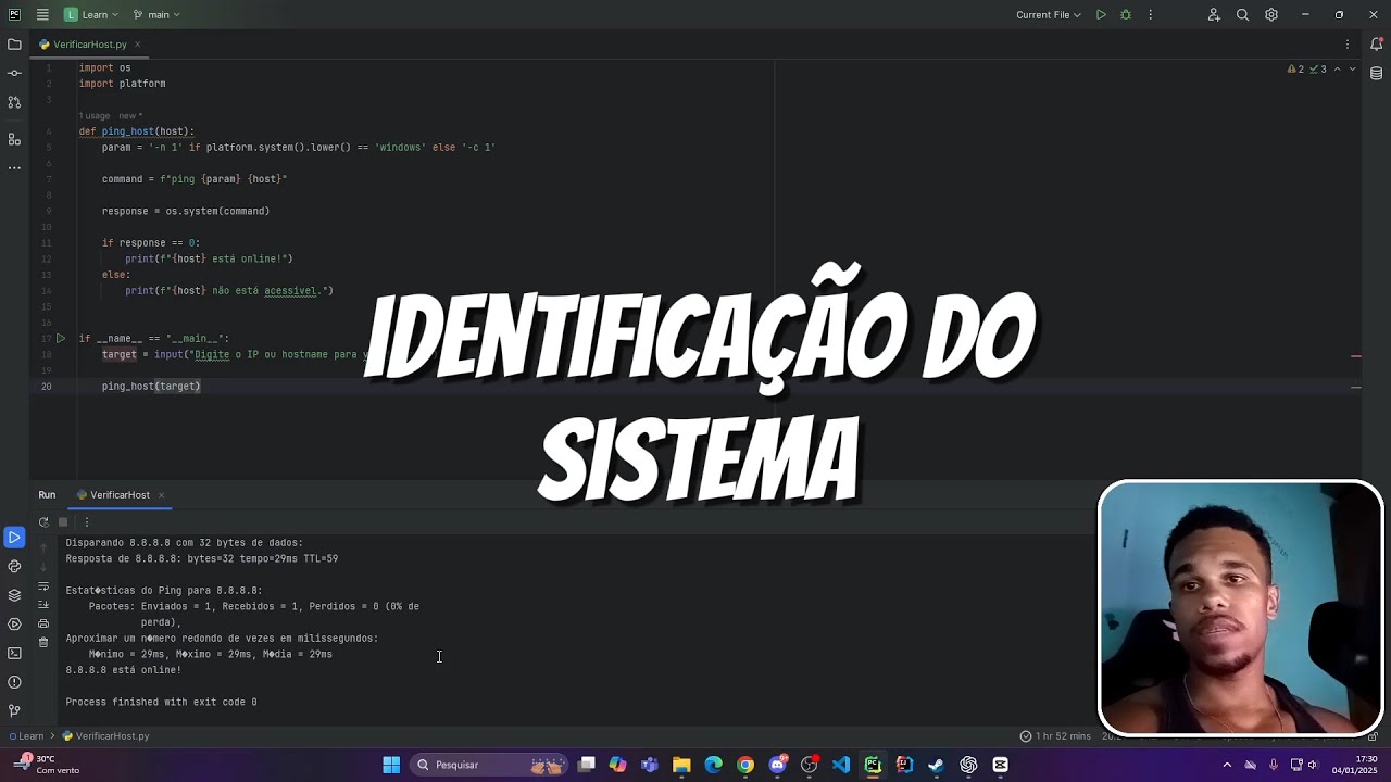 Como Verificar se um Host Está Online com Python - YouTube