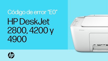 Resolver el código de error "E0" | Impresoras HP DeskJet series 2800, 4200 y 4900 | HP Support