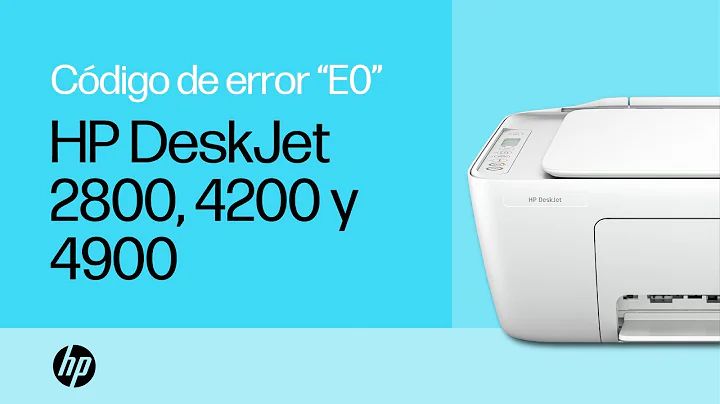 Resolver el código de error "E0" | Impresoras HP DeskJet series 2800, 4200 y 4900 | HP Support