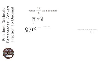 Fractions Decimals Percentages: Convert Fraction To Decimal (Grade 2) - OnMaths GCSE Maths Revision