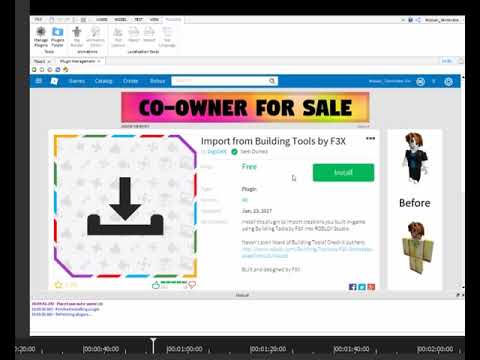 How To Get F3x Tool And F3x Importer Exporter For Roblox Studio Youtube - how to get f3x tool and f3x importer exporter for roblox studio