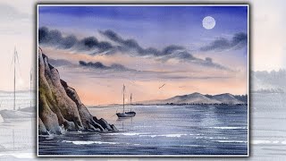 Paint Along With Matthew Palmer. A Watercolour Seascape