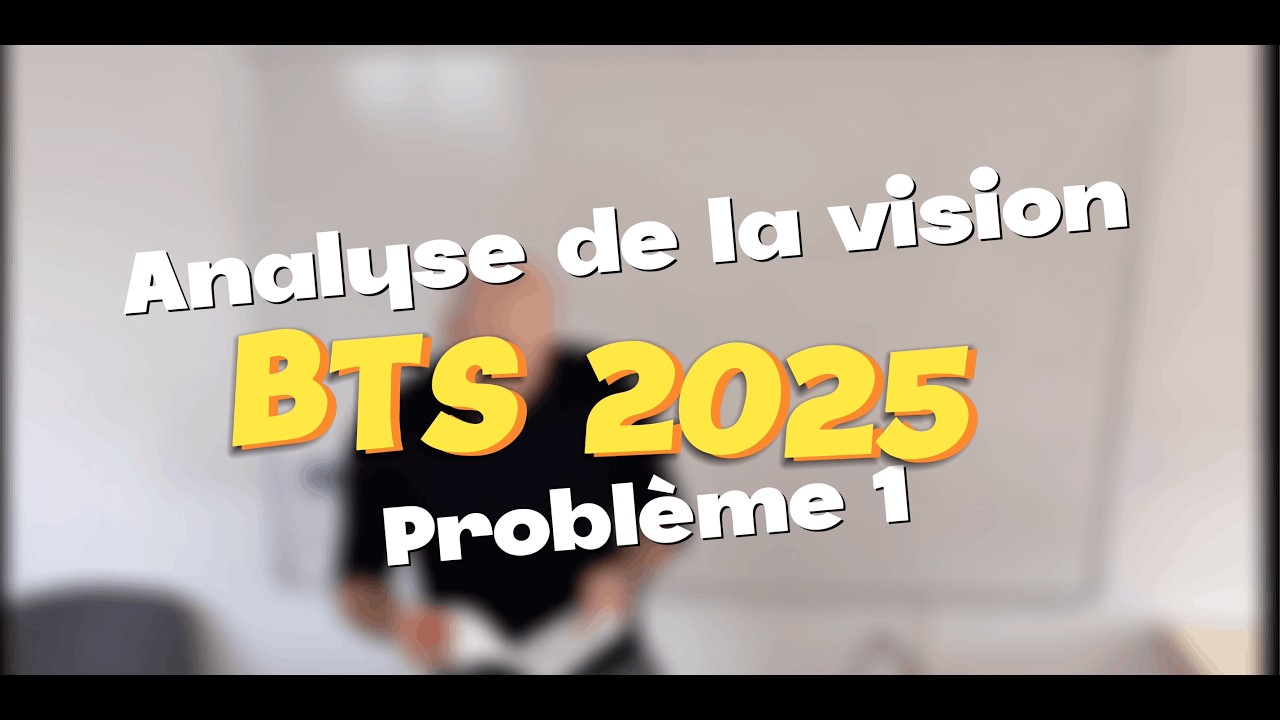 BTS 2025 : Problème 1 - Analyse de la vision