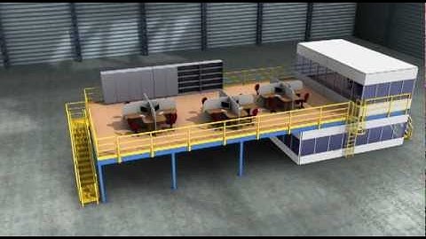 Animated Demonstration of Industrial Mezzanine Setup by Suite Imagery