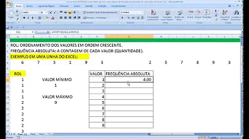 Como colocar rol no Excel?