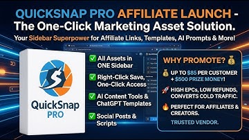 QuickSnap Pro: Ultimate Browser Tool to Save Prompts & Affiliate Links Instantly #ProductivityTool