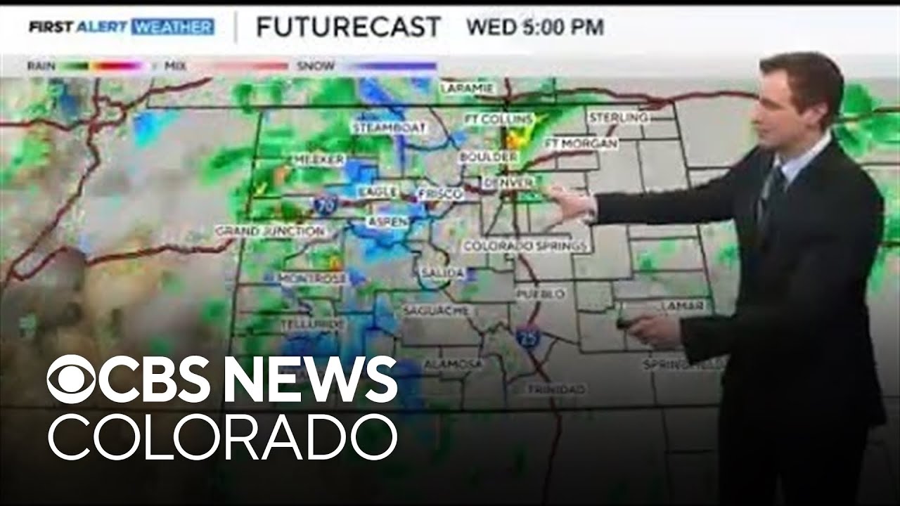 Big snow in Colorado's mountains, rain in Denver - YouTube
