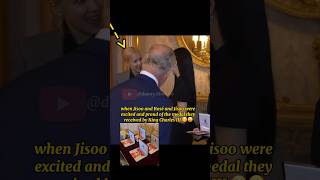 Rosé & Jisoo celebrate after receiving medal from King Charles III shorts blackpink rosé jisoo