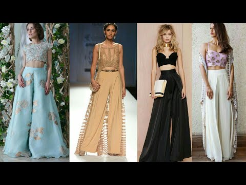 Crop Top And Palazzo Pants 2018 Contemporary Indian Outfits