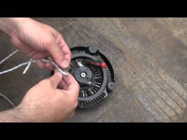 スターターロープの交換 機械修理シリーズ Youtube