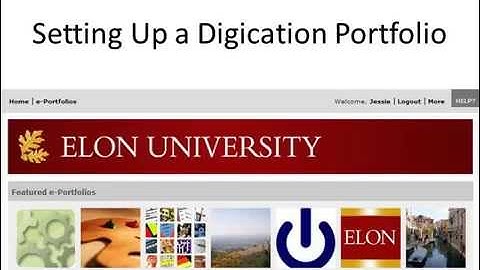 Setting up a Digication Portfolio