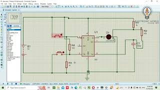 proteus basic 13(bistable multivibrator using 555ic timer) in telugu #learning #proteus #electronic