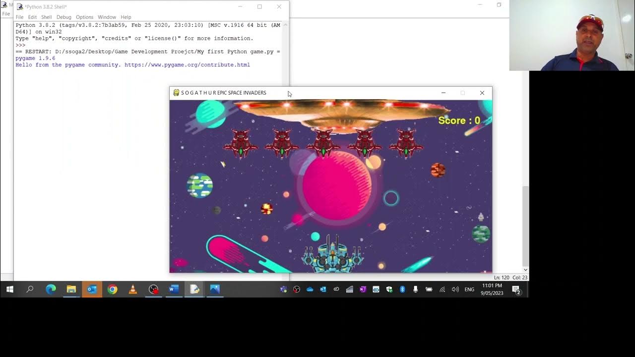 Python game design scoring with static and dynamic labels - YouTube