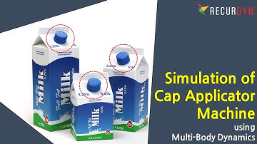 Simulation of a Cap Applicator machine in motion using Multibody Dynamics software, RecurDyn