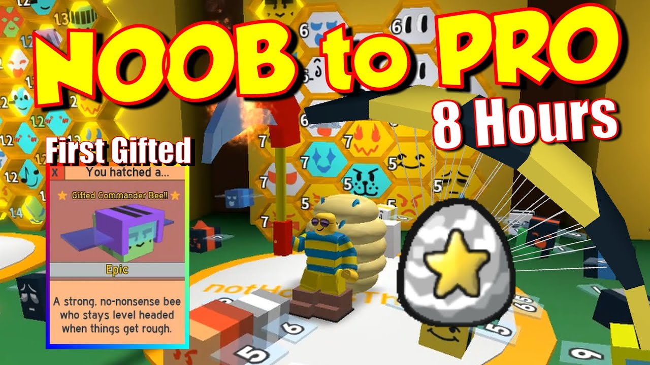 Noob To Pro Bee Swarm Simulator Star Egg 8 Hours No Robux Youtube - roblox noob error 8 by secretserviceaddict