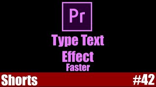 How to Create Typing Text Effect | Adobe Premiere Pro Tutorial | Youtube Shorts