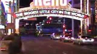 Railroad in downtown RENO - the Biggest Little City in the World -