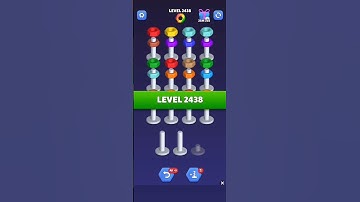 Nut Sort Level 2438 - Color Puzzle Game by Kiwi Fun #games #puzzle #NutSort #NutSortSolution