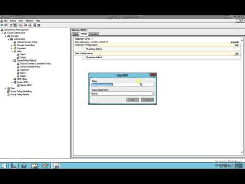 Editing a Starter GPO in server 2012