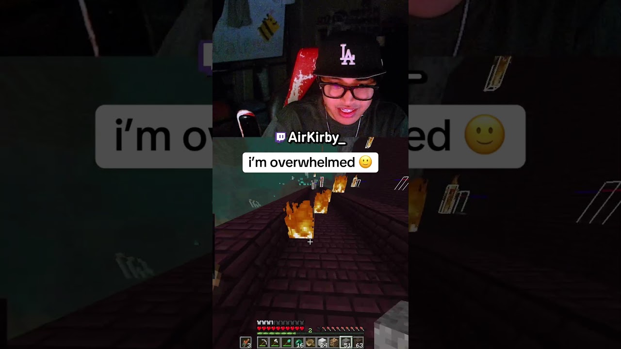 i’m overwhelmed 🙂 #Minecraft #streamer #airkirby #twitchclips #speedrun