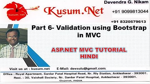 PART 6- VALIDATION USING BOOTSTRAP IN MVC || ASP.NET MVC, WEB API, BOOTSTRAP,JQUERY