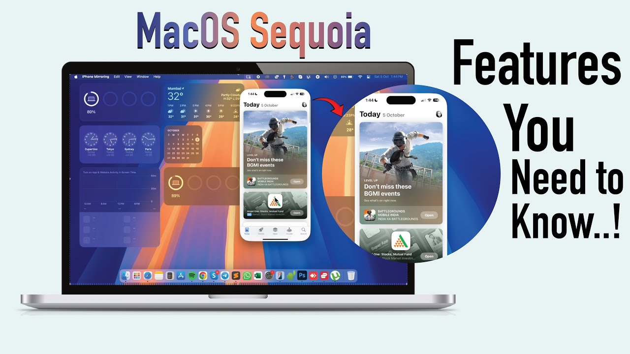New MacOS Sequoia - Top Features & Changes In 4 Minutes | Hindi ...