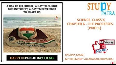 Study Patra-Class 10 Science,Chapter-6 Life Processes (Part 1)