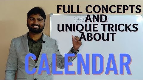 Calender l Calendar Problem Tricks l Calendar reasoning/Concepts/Problems/Questions/Solutions..