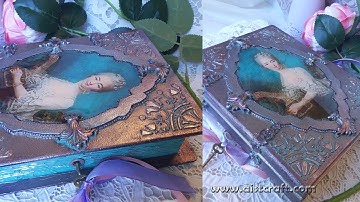 Decoupage Vintage book box 🖌️🔥 DIY Tutorial