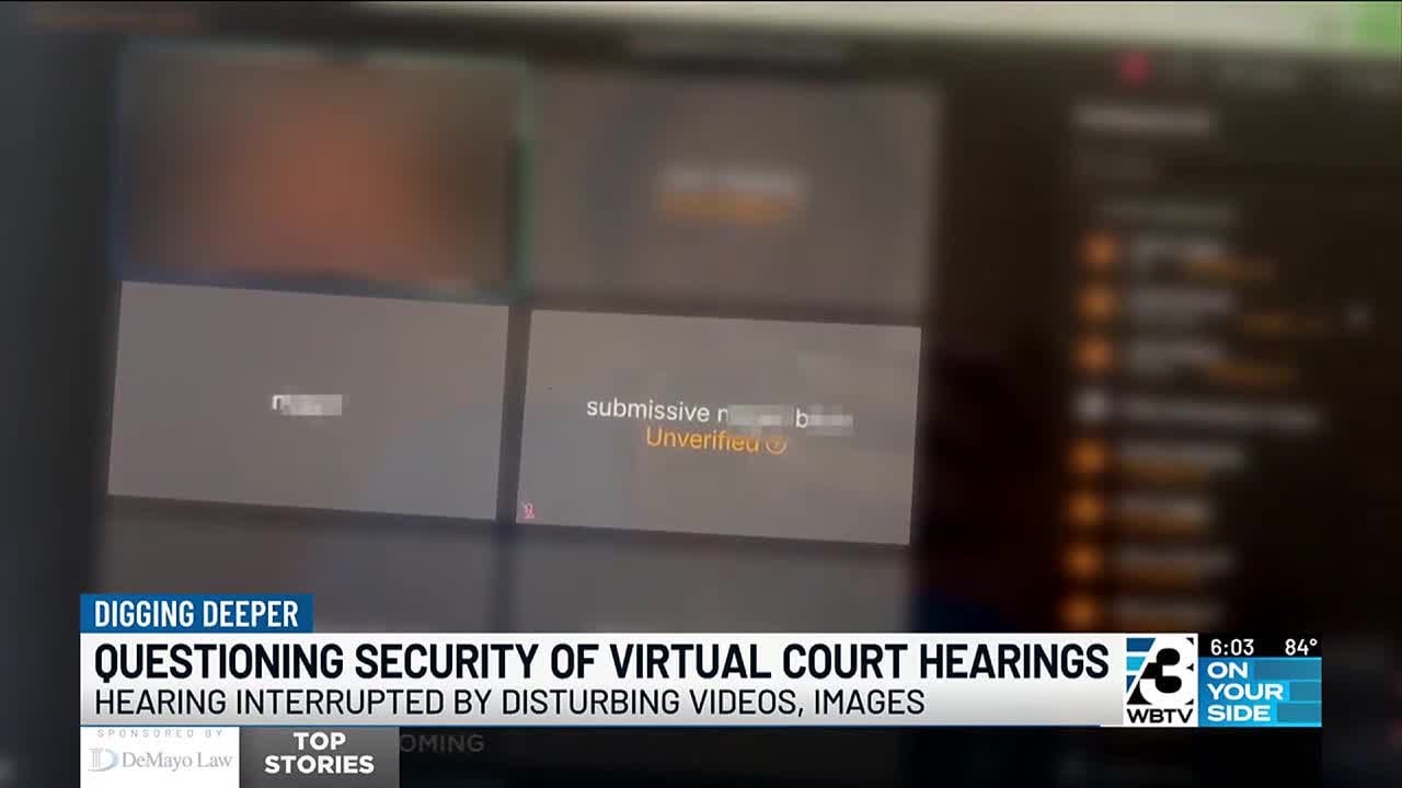Questioning security of virtual court hearings - YouTube