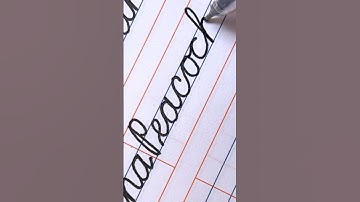 Peacock  || Comment your name..|| #viralshort #cursive #cursive-handwriting #viralshorts #shorts