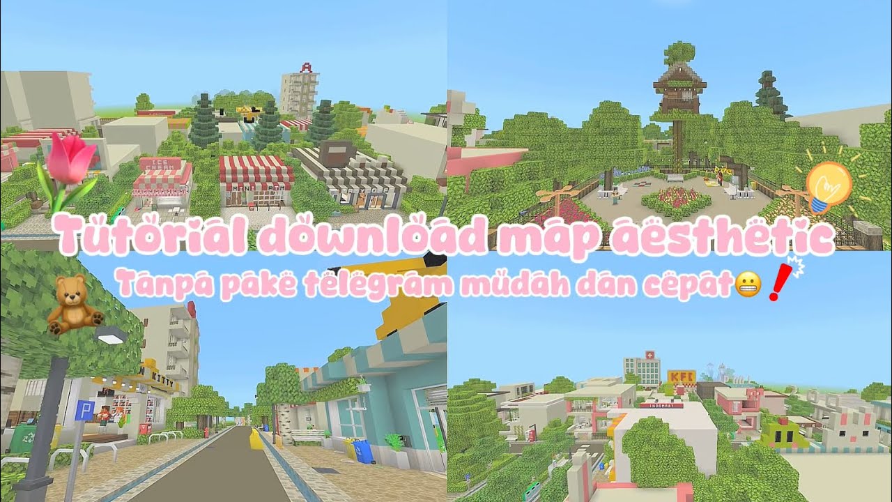 "🎀 Tutorial map aesthetic tanpa telegram 🙇🏻‍♀️🙌🏻 #minecraft# ...