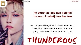 Stray Kids - Thunderous EASY LYRICS/INDO SUB by GOMAWO