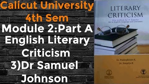 Literary Criticism|Module 2|Part 2