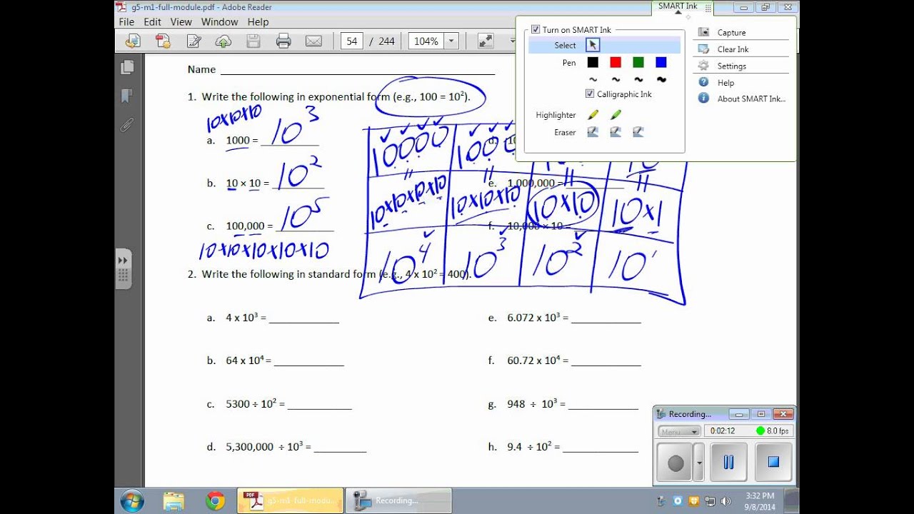 Use Exponents to Name Place Value Units (solutions, examples