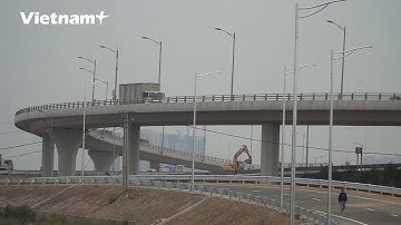 Cận cảnh nút giao Vành đai 3 với cao tốc Hà Nội - Hải Phòng