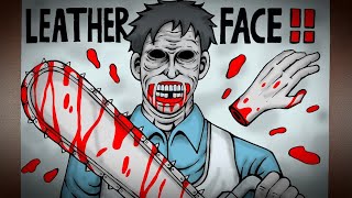 The Origin of the Chainsaw Monster, Leatherface (Part 2) || DRAWSTORY