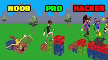 Milk Crate Challenge Gameplay - NOOB vs PRO vs HACKER (iOS/Android)