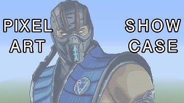 Minecraft Pixel Art Showcase - Sub-Zero (Mortal Kombat X)