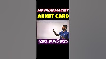 MPESB PARAMEDICAL ADMIT CARD 2025 RELEASED😍✍️MP PHARMACIST ADMIT CARD OUT #mpesbpharmacist #esb #gdc