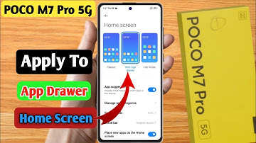 How to change home screen style on poco m7 pro 5g, poco m7 pro 5g app drawer setting